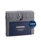 Σετ Σεντόνια με Λάστιχο Cannon Stonewashed 160X200+35 Dark Grey